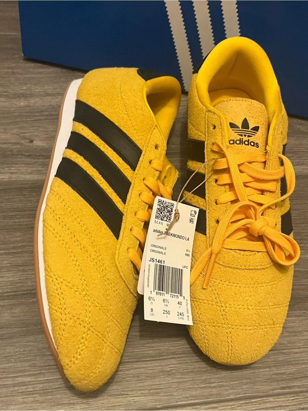 Adidas Taekwondo Lace W Women's Yellow Sneakers Suede Shoes